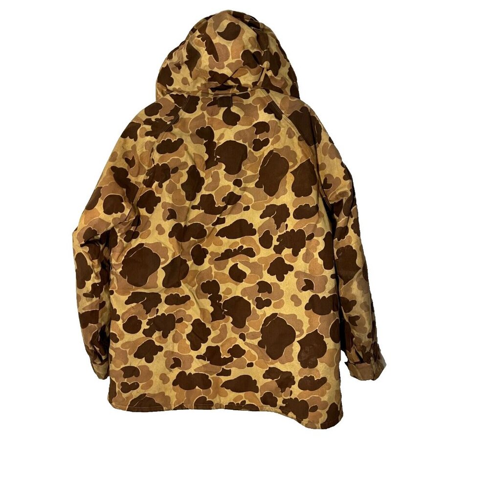 VTG Cabelas Men's Gore-Tex Camo Camouflage Frogskin Hooded Jacket Coat Sz XL - Picture 2 of 7